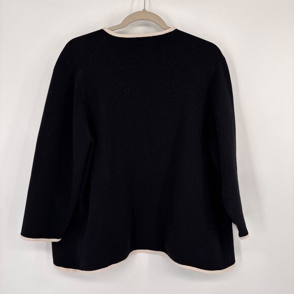 Coldwater Creek Womens Open Front Black jacket knit  Pockets Size 1X plus - Picture 13 of 13